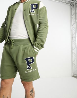 Polo Ralph Lauren x ASOS exclusive collab jersey shorts in olive green with logo - ASOS Price Checker