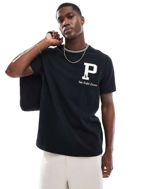 Collaboration exclusive - polo blu Ralph Lauren x FhyzicsShops - T-shirt avec logo - Noir