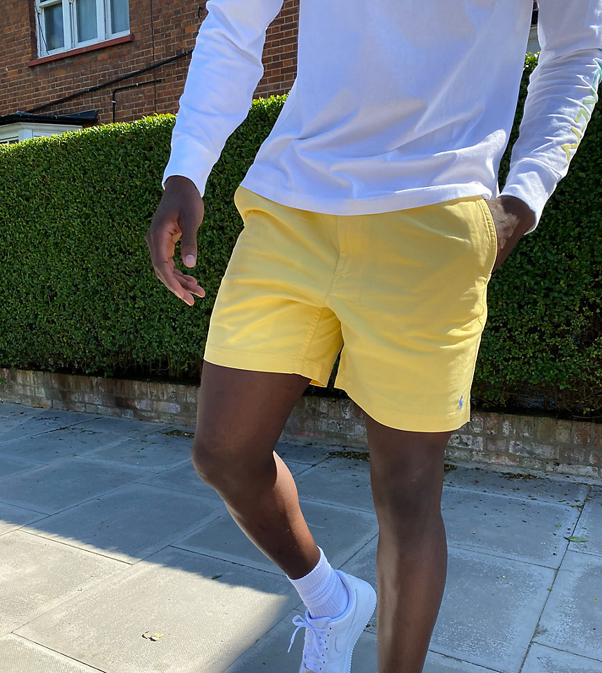 Collaborazione esclusiva Polo Ralph Lauren x ASOS - Pantaloncini prepster gialli con logo-Giallo