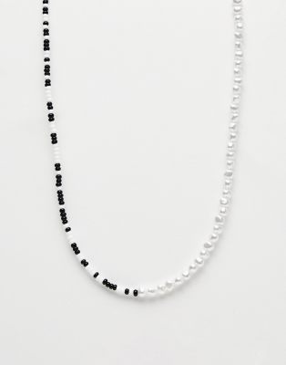 Collar Largo De Cadena Dorada Para Mujer - Con Perlas Sintéticas Y Colgantes De Rejilla, 88 Cm, Aleación