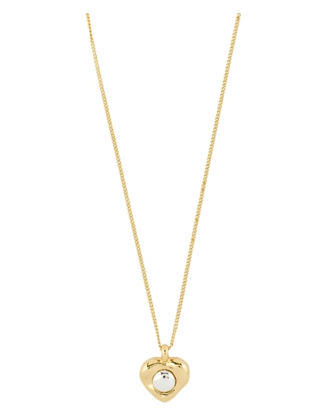 Collar chapado en oro con colgante de corazón Nova de Pilgrim - view 1