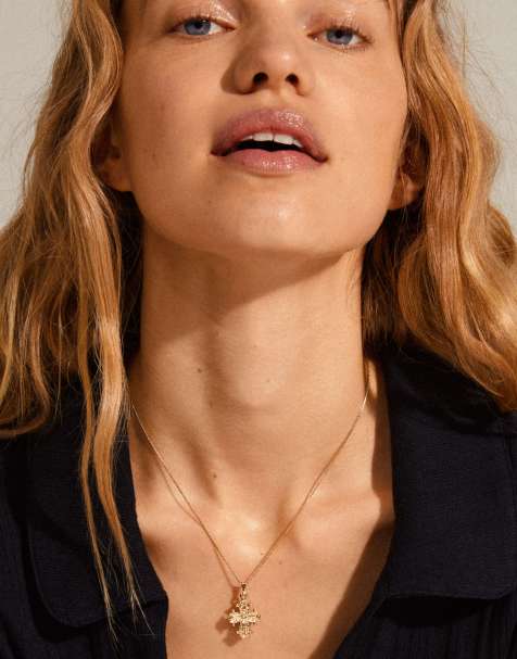 Collar con colgante chapado en oro Dagmar de Pilgrim - view 1