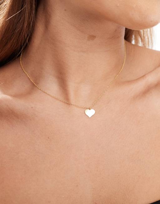 Collar con colgante de corazón chapado en oro de Kingsley Ryan
