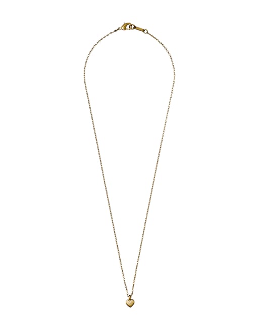 Collar con colgante pequeño de corazón chapado en oro Sophia de Pilgrim