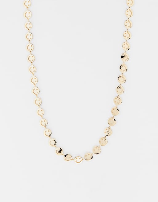 Collar con diseño de caras felices de Topshop