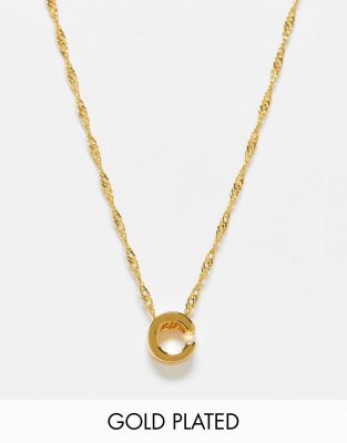 Colgante Con Inicial 'R' De Diamante Pequeño En Oro De 14 Quilates