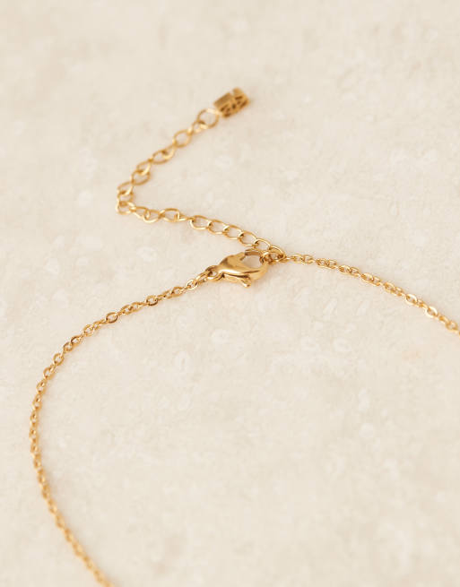 Collar con texto "Mama" de acero inoxidable resistente al agua chapado en oro de 18 quilates de Abbott Lyon, 2 de 3