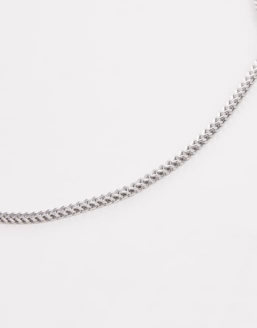 Collar de 3 mm de cadena de eslabones cuadrados entrelazados de acero inoxidable de Lost Souls, 2 de 3