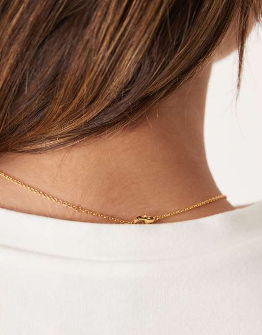Collar de acero inoxidable resistente al agua chapado en oro de 18 quilates con colgante de corazón de Abbott Lyon, 3 de 3