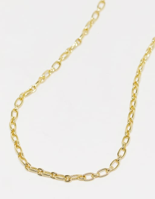 Collar de cadena chapada en oro de 18 K de Pieces, 3 de 4