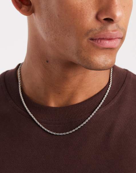 Collar de cadena estilo cuerda con corte diamante de 3 mm de acero inoxidable de Lost Souls - view 1