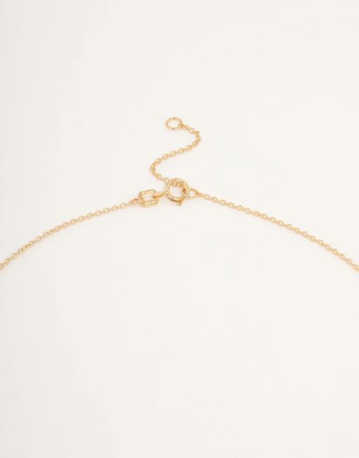 Collar de plata de ley chapado en oro con circonita de 1 quilate de Lovisa , 2 de 4