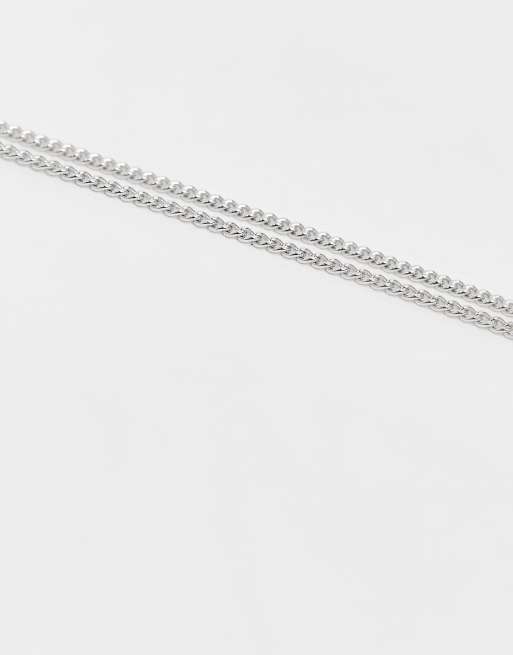 Collar de plata de ley con colgante de cruz exclusivo de DesignB London, 3 de 4