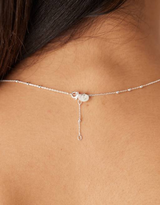 Collar de plata de ley con colgante de perla de imitación de Daisy London , 3 de 3
