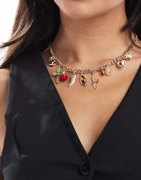 Collar dorado con detalle de charms de ASOS DESIGN - view 1