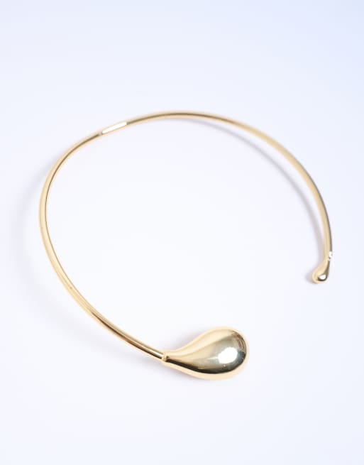 Collar dorado con detalle efecto gota Nila de Topshop, 2 de 3