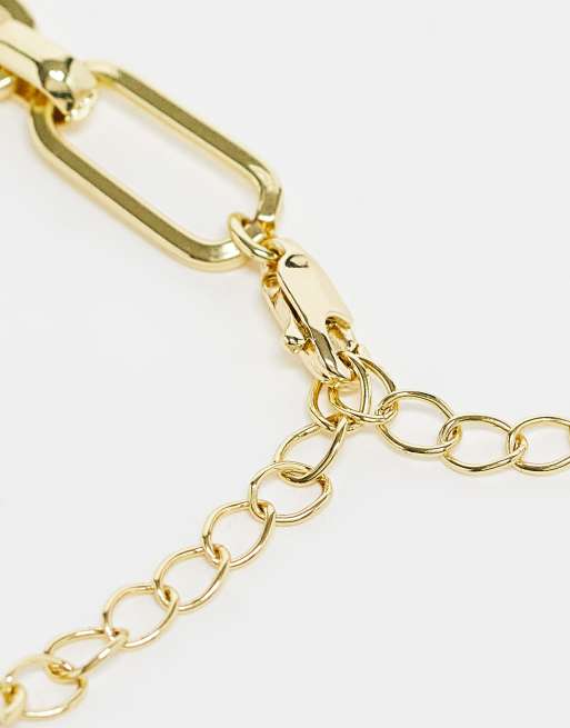 Collar dorado de cadena chapado en oro de 18 quilates Fine de Pieces, 4 de 4