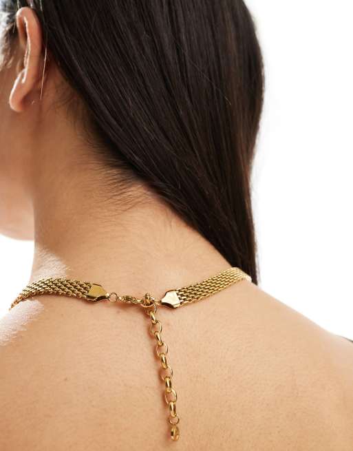 Collar dorado de cadena estilo vintage de acero inoxidable de ALDO, 3 de 4