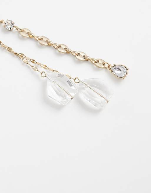 Collar dorado de estilo reata con detalles de gemas de Reclaimed Vintage, 4 de 4