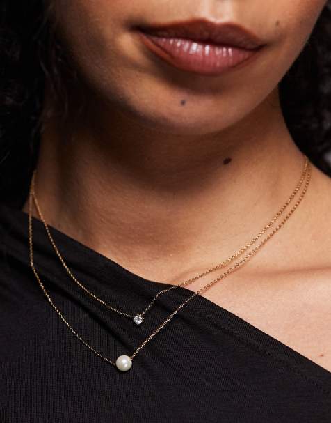 Collar dorado de varias hileras con cristales y perlas sintéticas Gilpatricia de ALDO - view 1