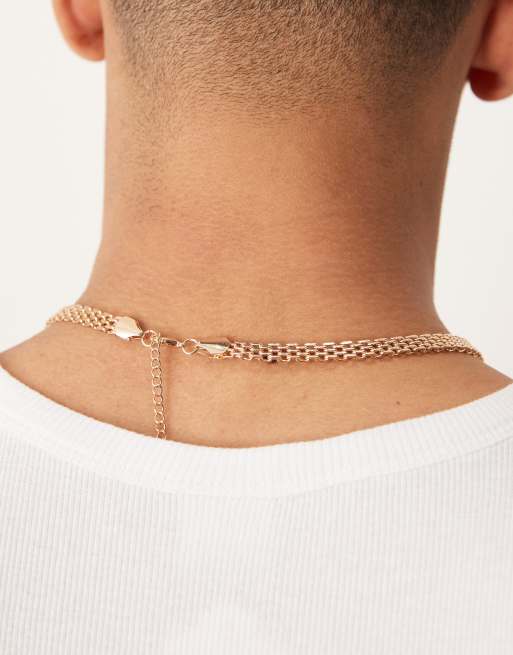 Collar dorado para festivales de cadena estilo correa de reloj de ASOS DESIGN , 3 de 3