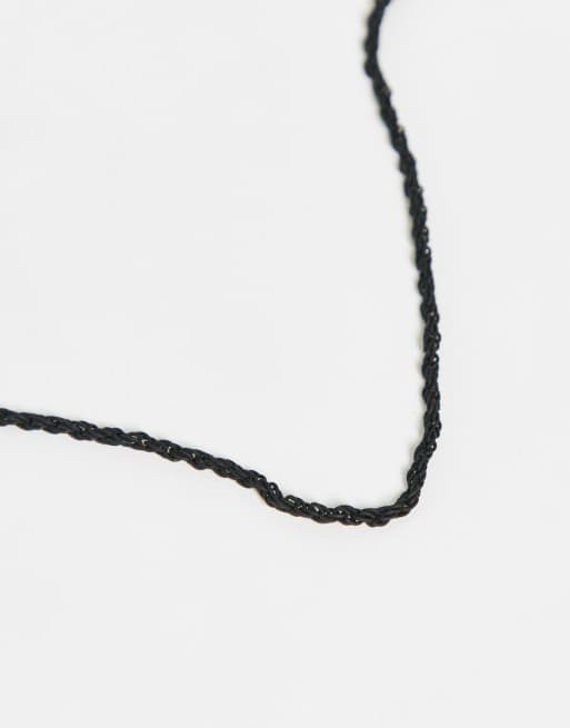 Collar negro mate de cordón fino con colgante de as de picas de ASOS DESIGN, 2 de 4