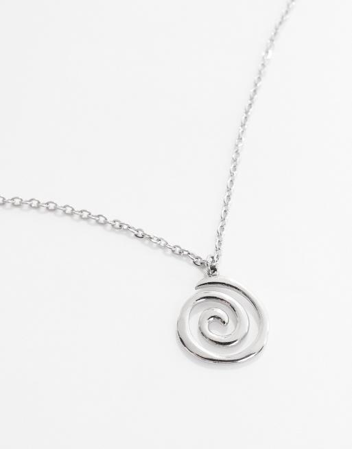 Collar plateado con colgante en forma de remolino Agrigento de Petit Moments , 2 de 4