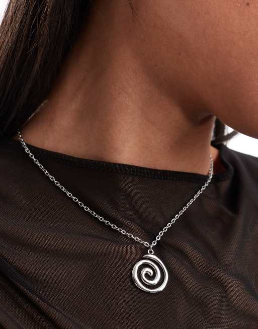 Collar plateado con colgante en forma de remolino Agrigento de Petit Moments , 3 de 4