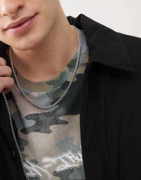 Collar plateado de cadena estilo trigo de Faded Future - view 1