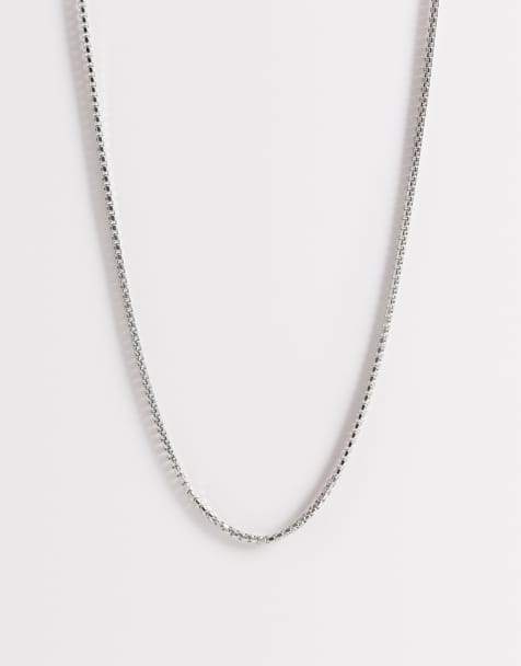 Collar plateado de cadena veneciana fina de acero inoxidable resistente al agua de ASOS DESIGN - view 1