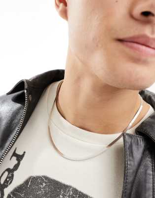 Collar plateado liso de SVNX