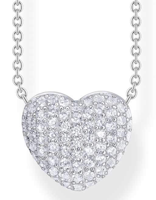Collar plateado y blanco de Thomas Sabo, 2 de 3