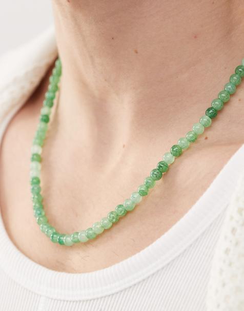 Collar verde oscuro de cuentas de Faded Future - view 1