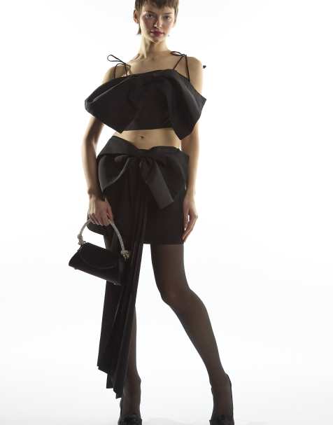 Collective The Label Bow co-ord set in black - view 1