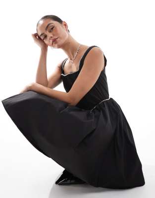 asos Collective The Label Corset mini dress in black