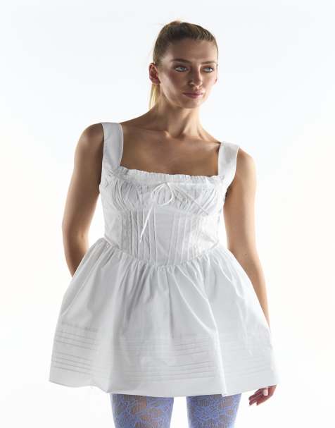 Collective The Label Corset mini dress in white