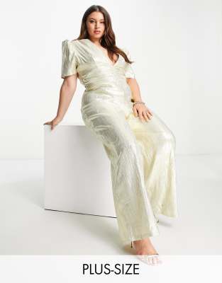 Shop Collective the Label Curve exclusive ruched wide leg jumpsuit Online – Trendy & Affordable Fashion