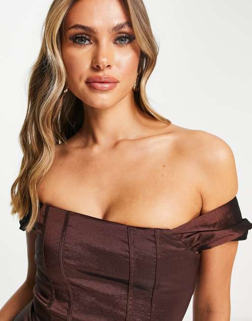 white christmas dresses Women's Ballet Hourglass Corset Taffeta Mini Dress  XS/S/M/L/XL/XXL/Customize Black and White/Brown Grey MEAN BLVD main image 1