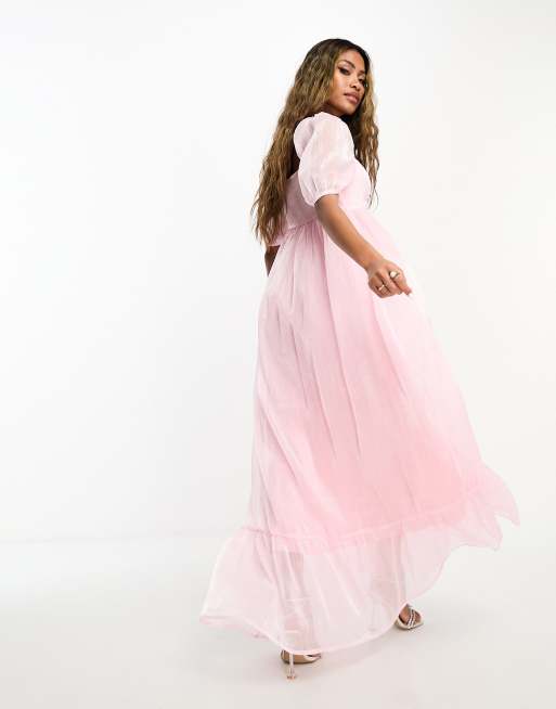 Baby pink hot sale maxi