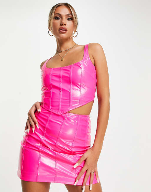 Pink pvc clearance skirt