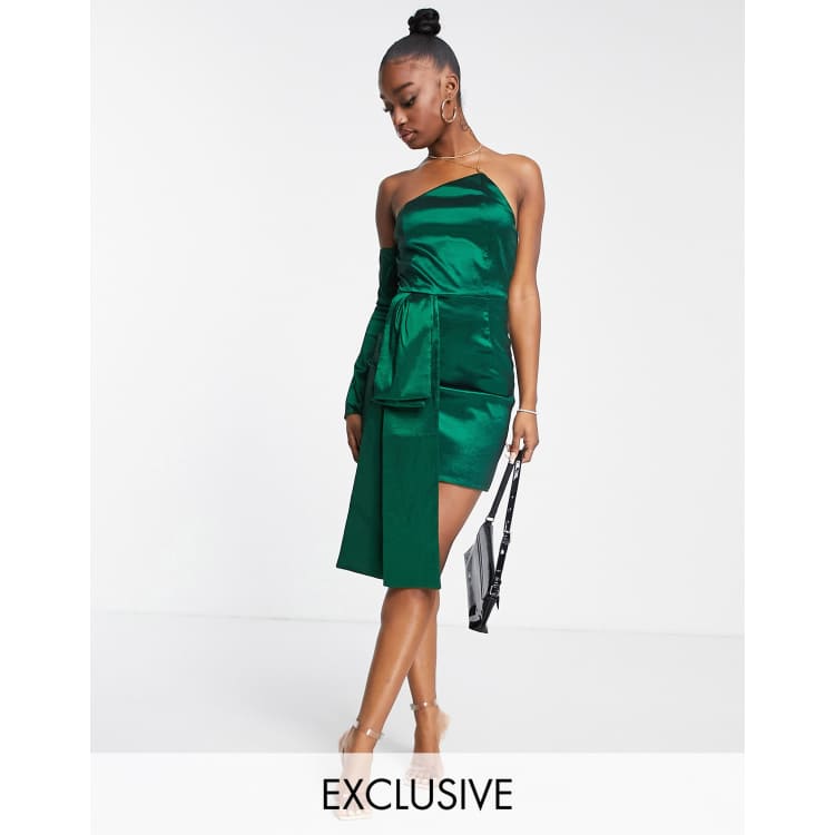 Green dress with white shoes sale