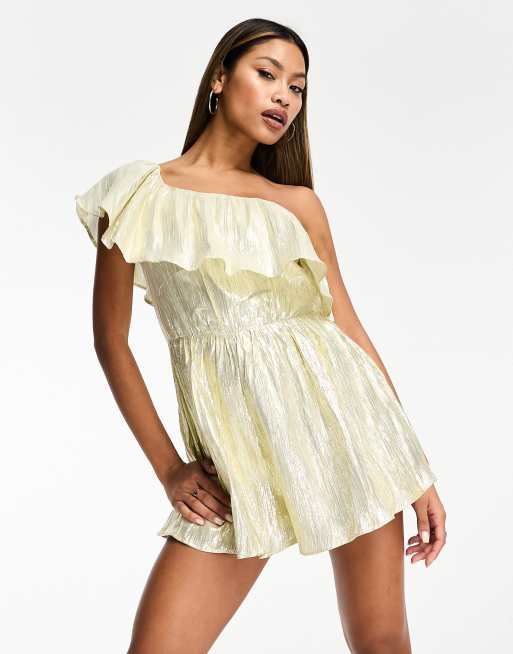 Gold shop romper dress