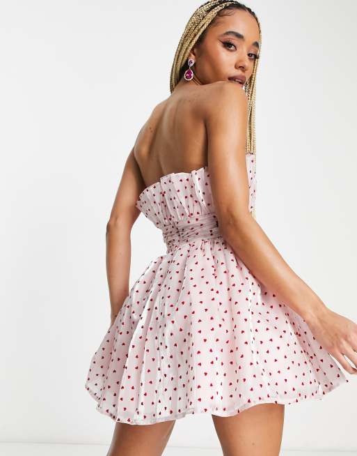 Collective the Label exclusive organza bandeau mini dress in pink
