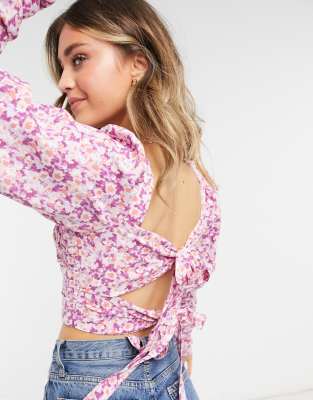 lilac ruched top