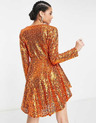 Orange Sparkly Dress