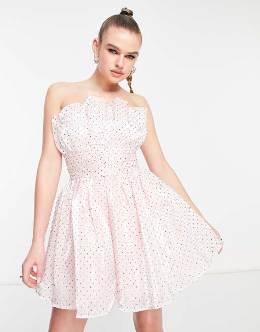 Blush polka outlet dot dress