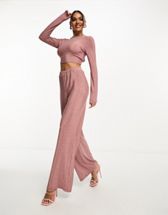 ASYOU jersey flare in washed pink - part of a set