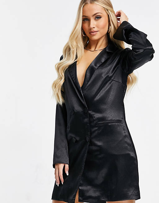 Collective the Label oversized boxy blazer dress in black 