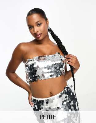 Collective the Label exclusive sequin crop top co-ord in cobalt