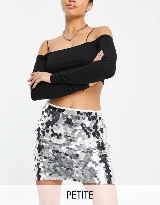 Silver sequin hotsell disco skirt